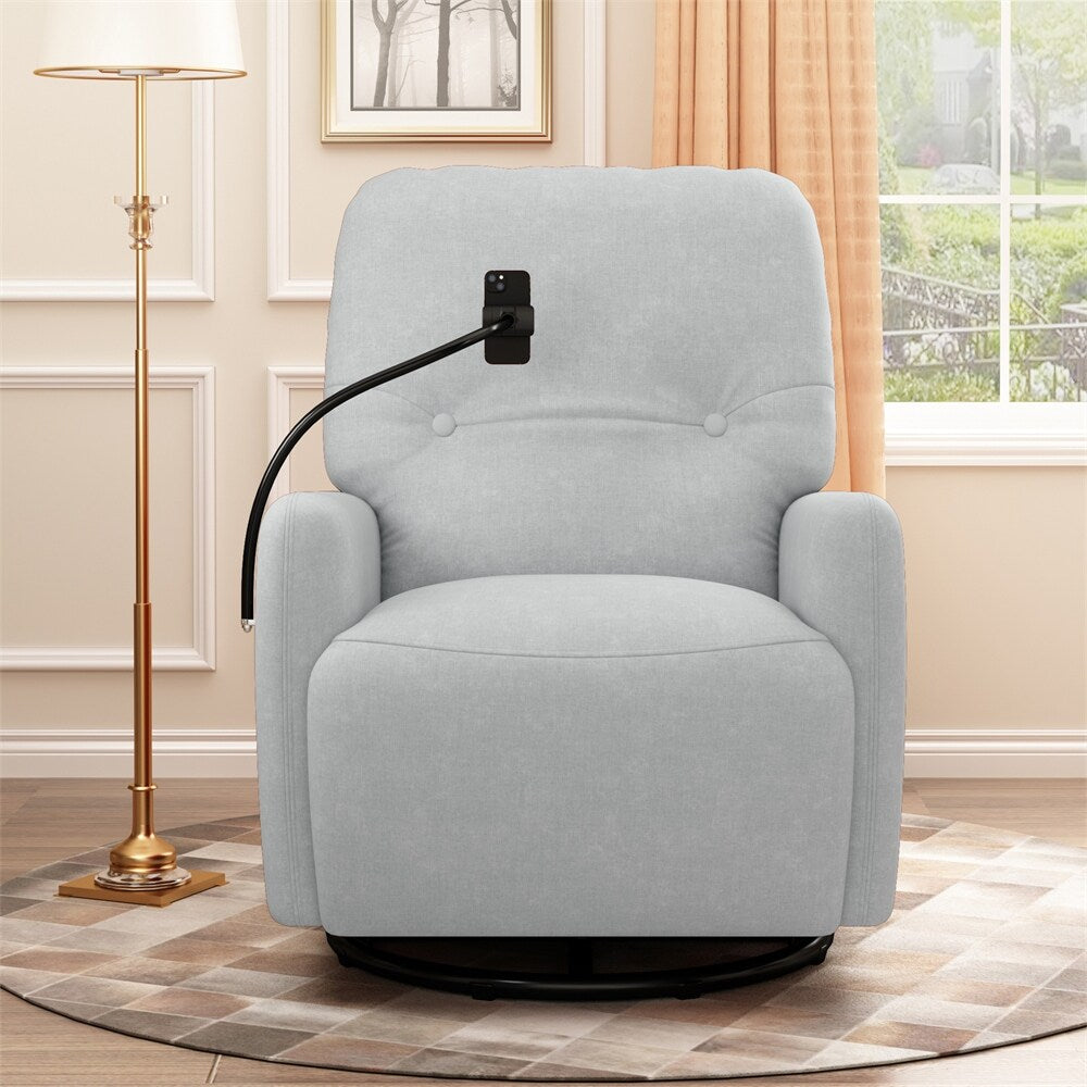 Fauteuil inclinable électrique pivotant à 270 degrés avec support pour téléphone
