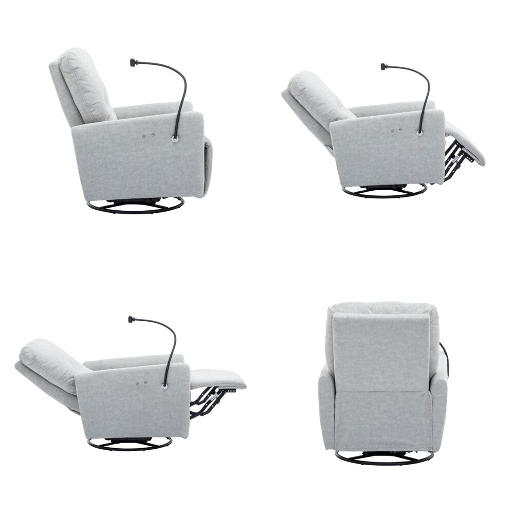 Fauteuil inclinable électrique pivotant à 270 degrés avec support pour téléphone
