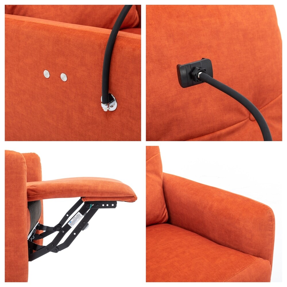 Fauteuil inclinable électrique pivotant à 270 degrés avec support pour téléphone