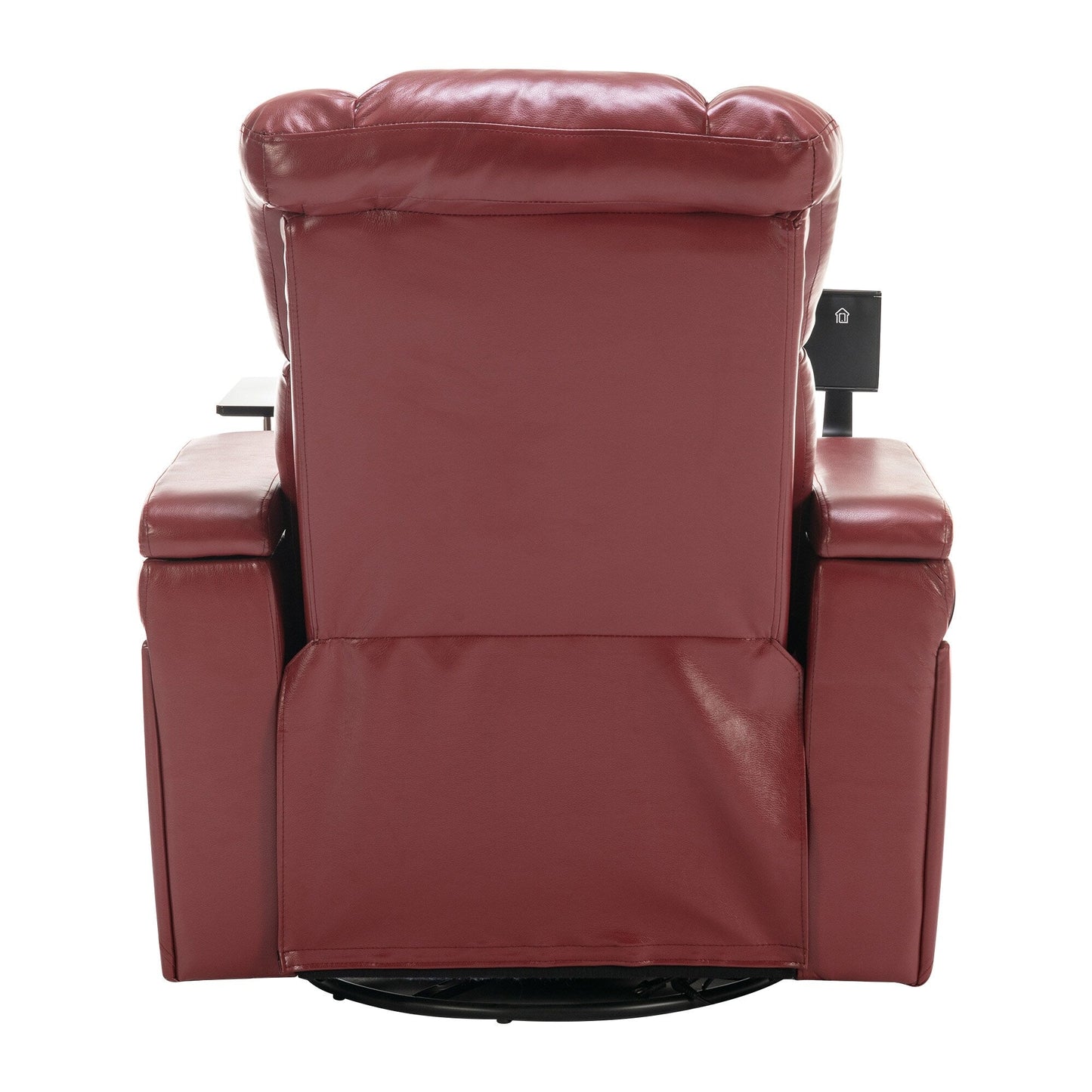 Fauteuil inclinable électrique pivotant à 270 degrés en cuir PU, siège individuel, fauteuil inclinable pour home cinéma avec dossier confortable et plateau