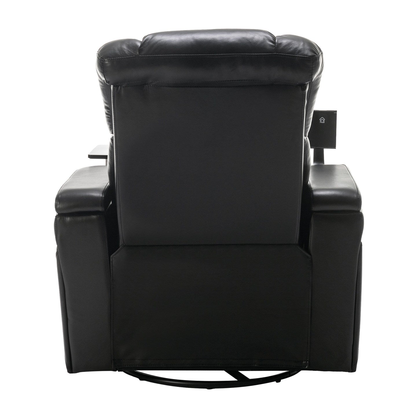 Fauteuil inclinable électrique pivotant à 270 degrés en cuir PU, siège individuel, fauteuil inclinable pour home cinéma avec dossier confortable et plateau