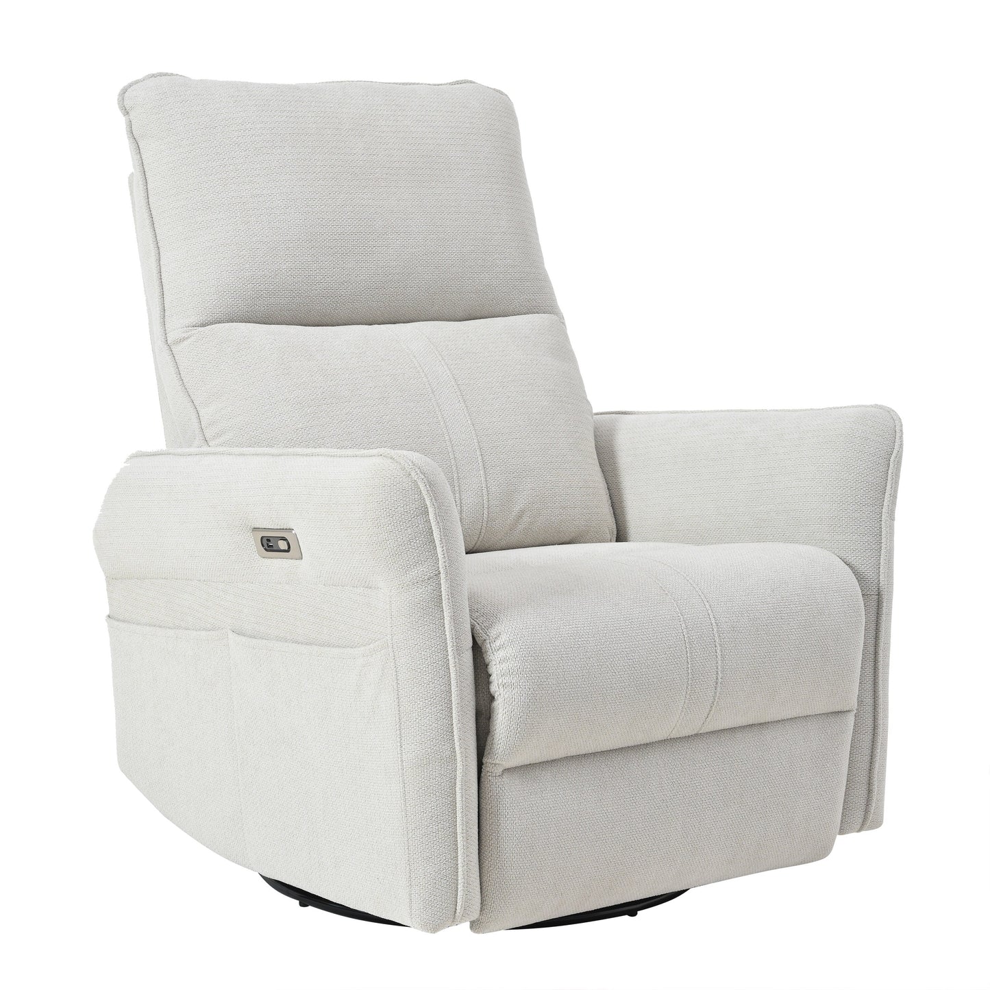 Fauteuil inclinable pivotant à 270° pour adultes, fauteuil inclinable pivotant à bascule, petit fauteuil inclinable électrique