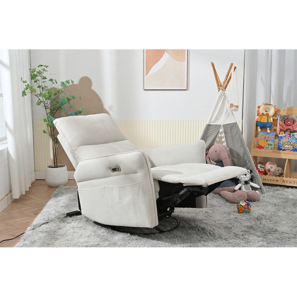 Fauteuil inclinable pivotant à 270° pour adultes, fauteuil inclinable pivotant à bascule, petit fauteuil inclinable électrique