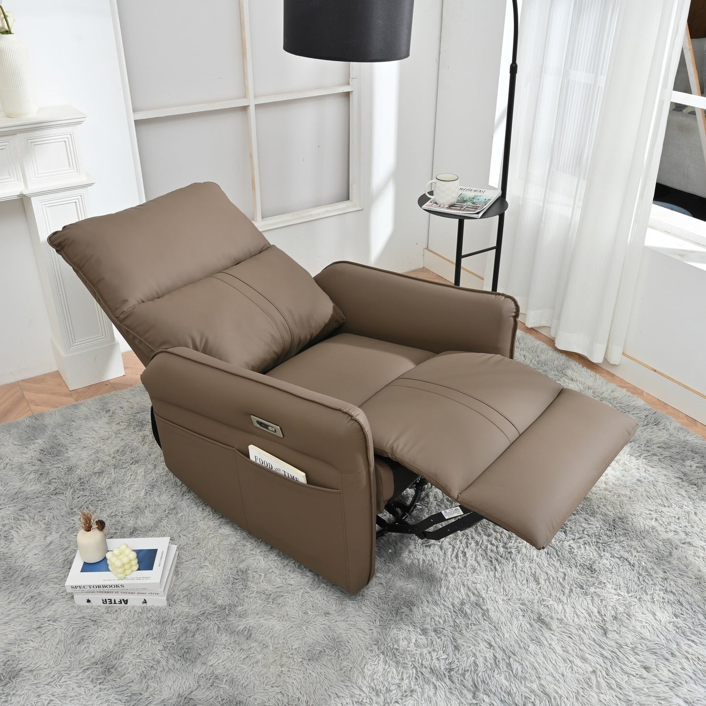 Fauteuil inclinable pivotant à 270°, canapé inclinable électrique avec ports USB
