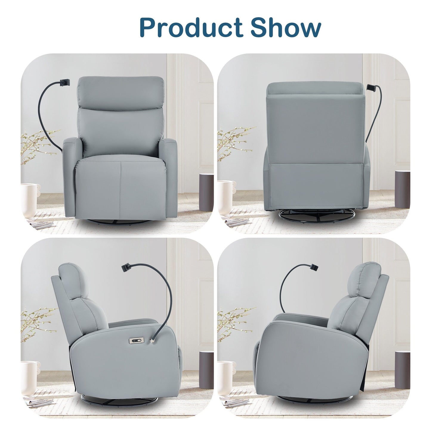 Fauteuil inclinable à bascule pivotant à 270°
