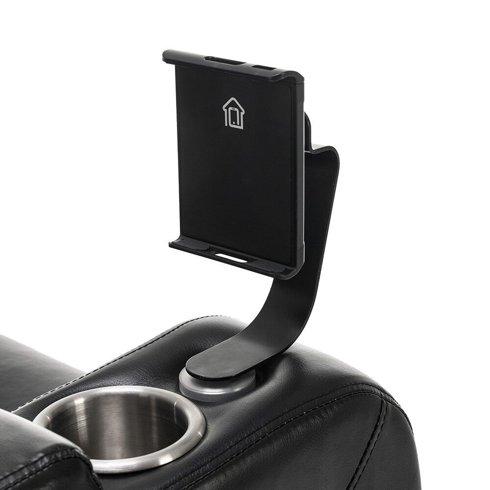 Fauteuil inclinable électrique pivotant à 270°, fauteuil multimédia avec plusieurs plateaux et rangement