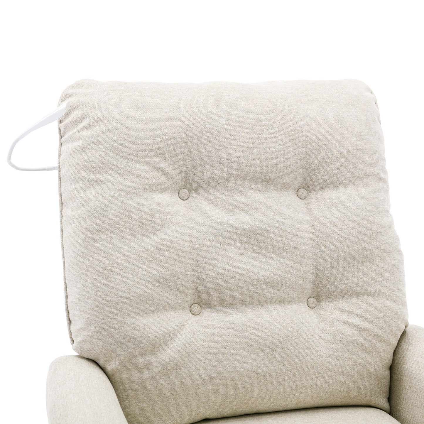 Fauteuil inclinable pivotant à 270° avec ports USB, lampe tactile, poche de rangement latérale et base à bascule