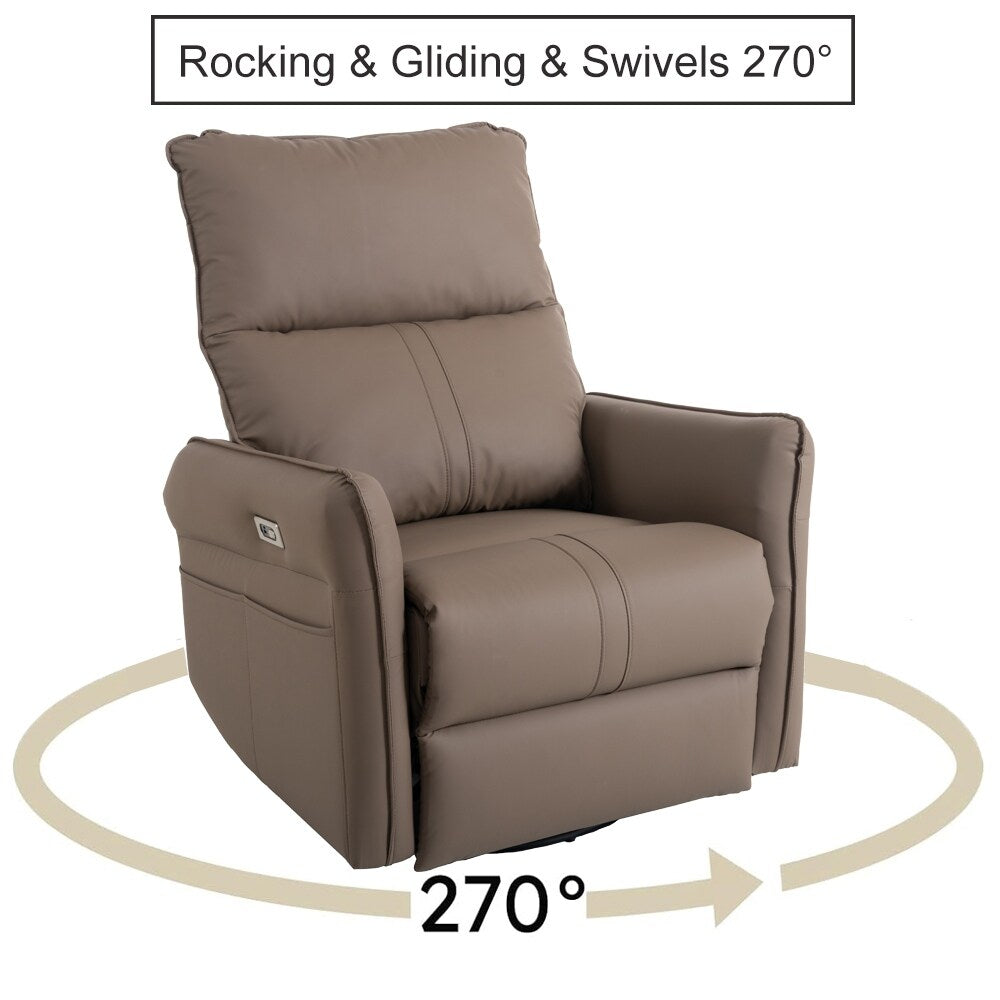 Fauteuil inclinable électrique pivotant à 270° avec ports USB