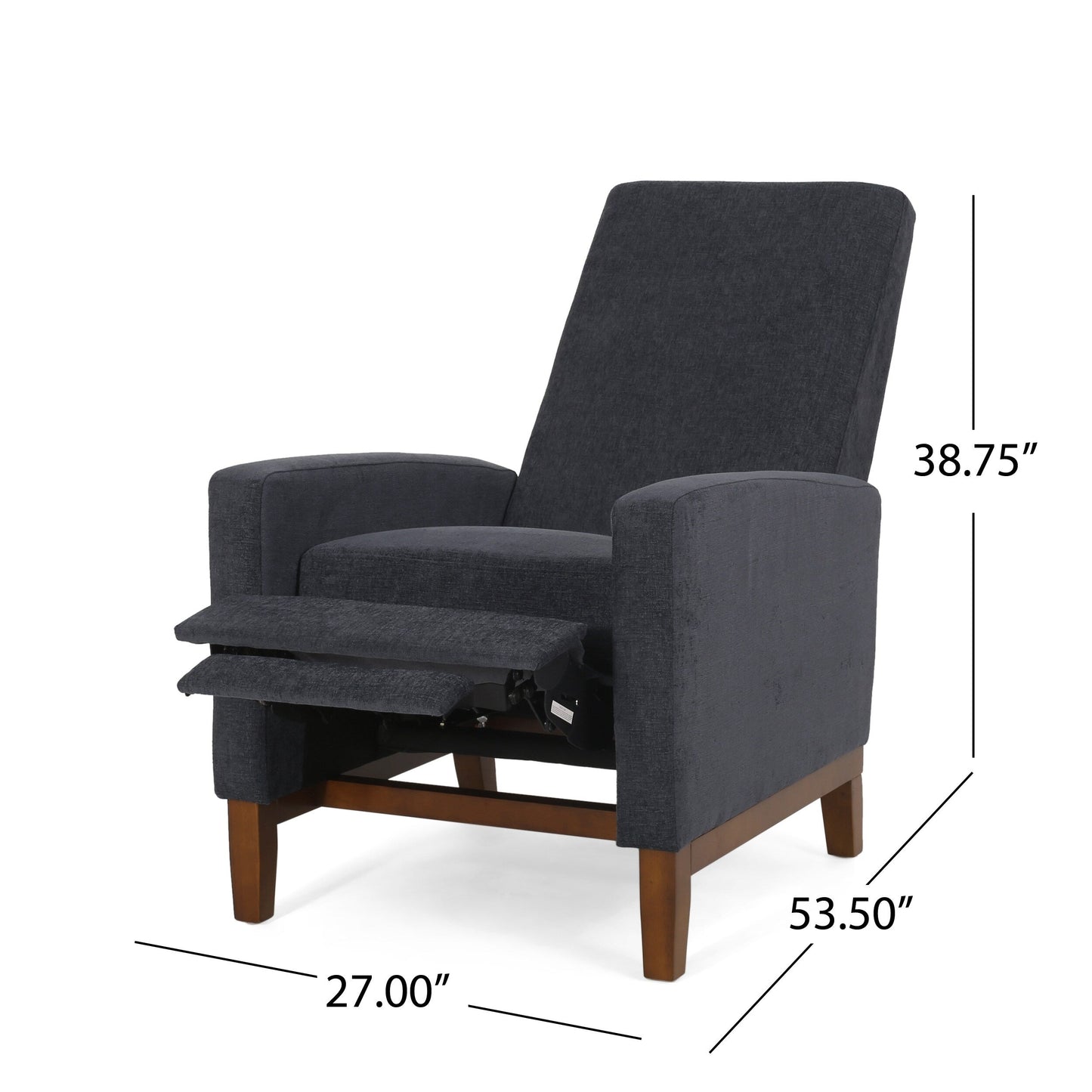 Fauteuil inclinable manuel en bois de 27 po de large