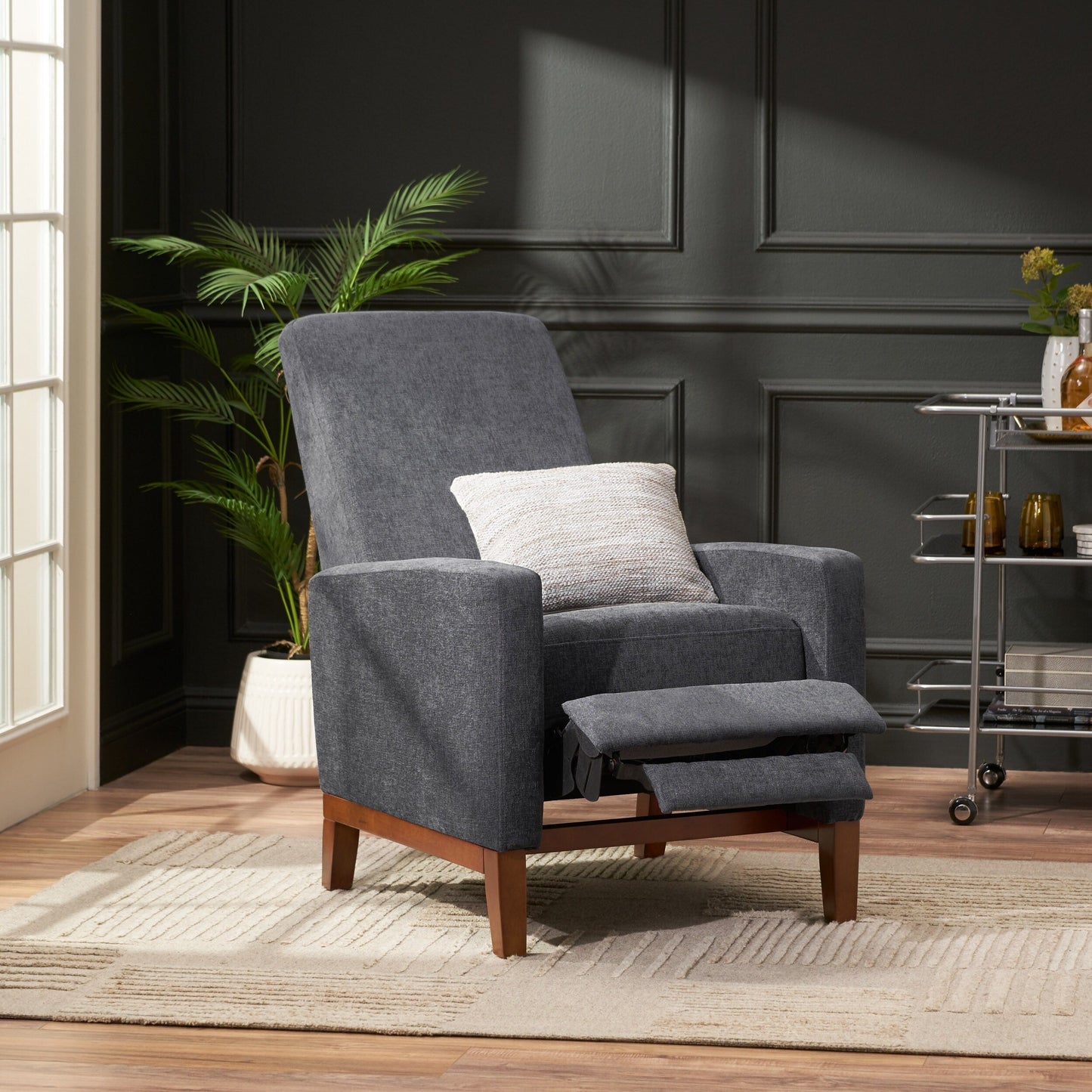 Fauteuil inclinable manuel en bois de 27 po de large