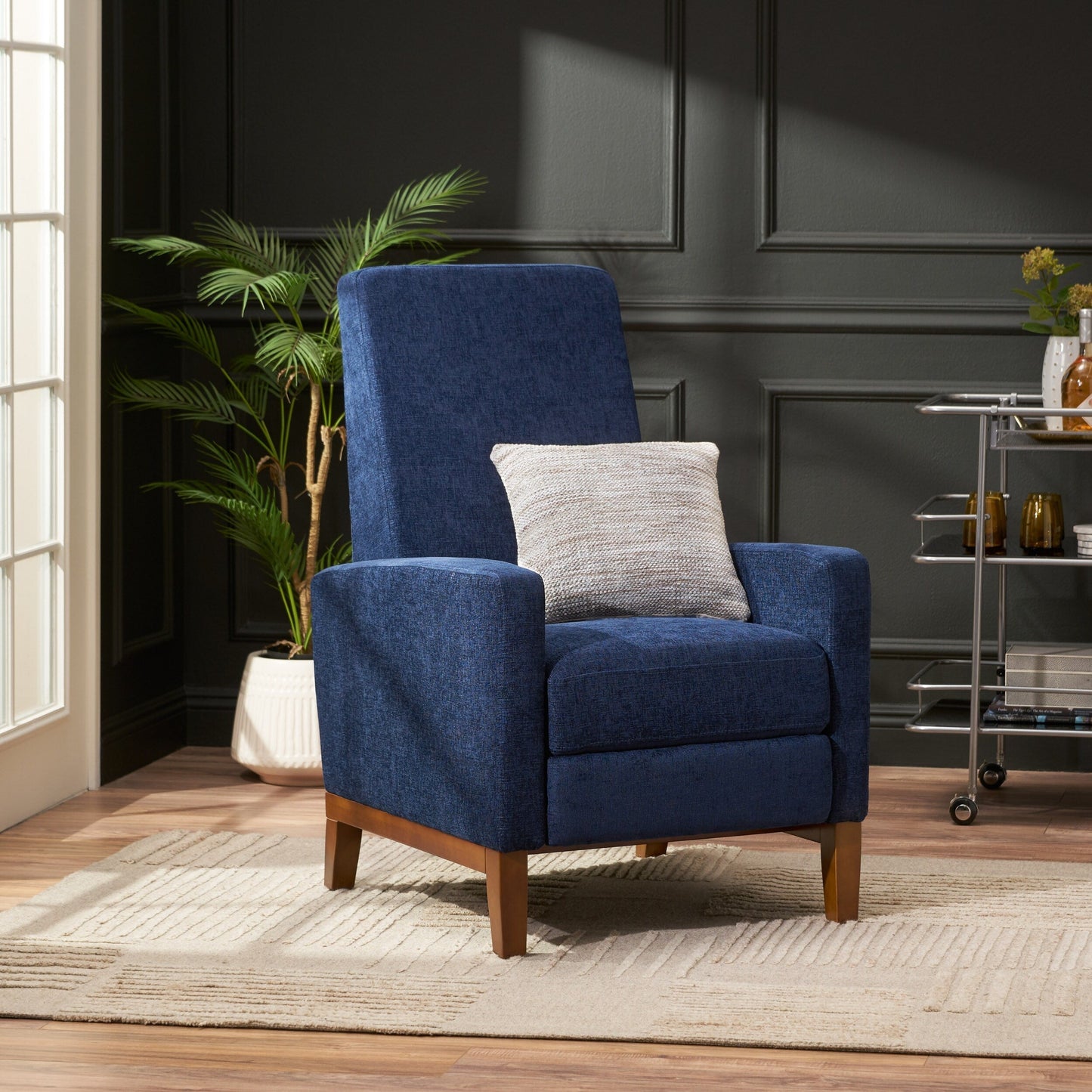 Fauteuil inclinable manuel en bois de 27 po de large