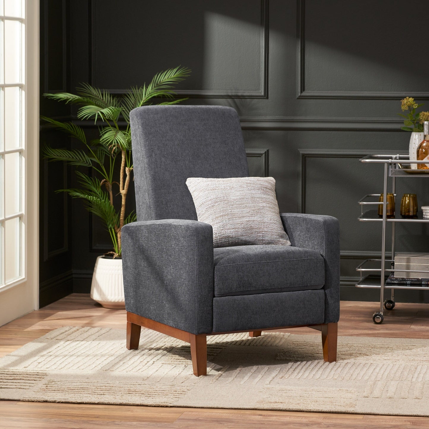 Fauteuil inclinable manuel en bois de 27 po de large