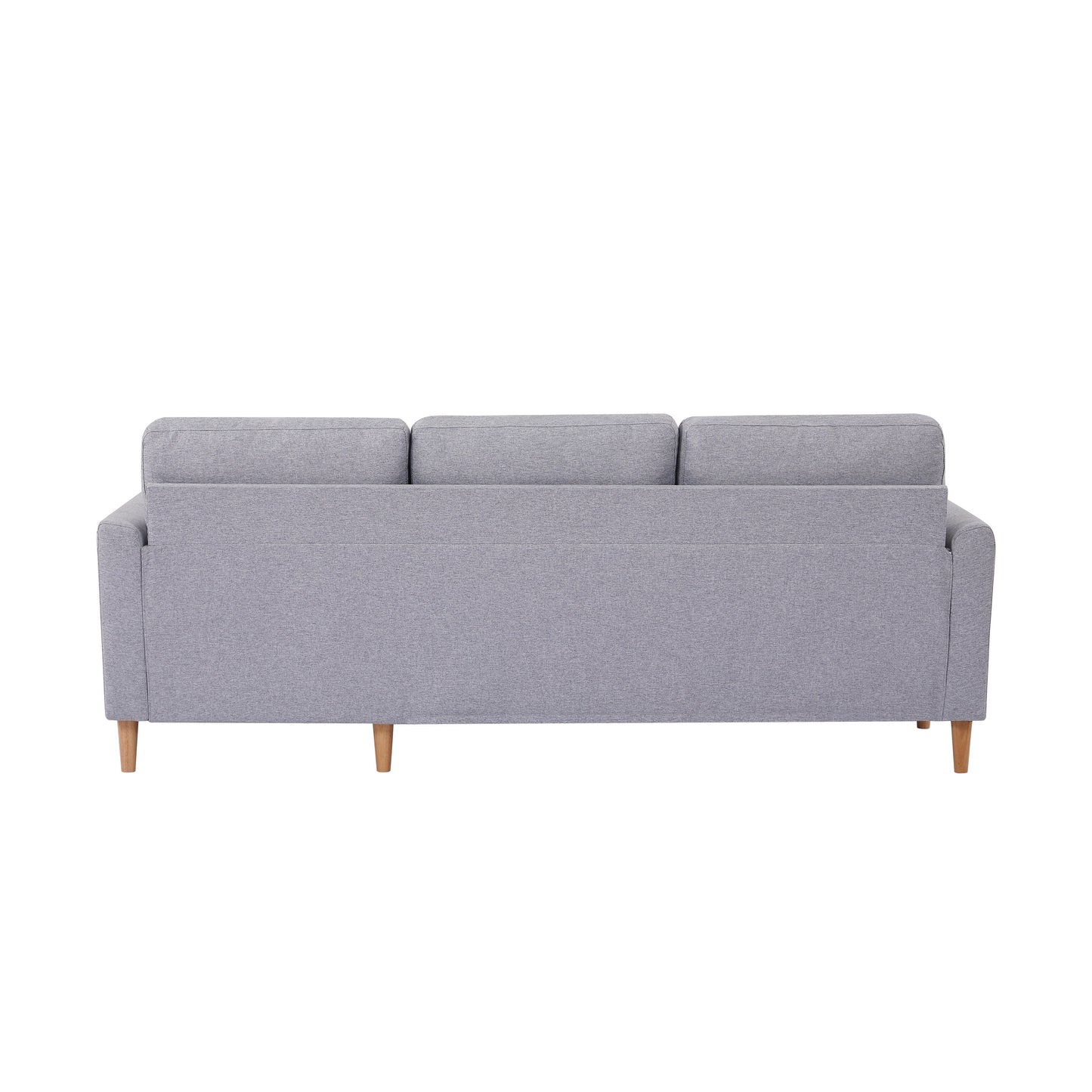 Canapé-lit 3 places en tissu de 28,35 pouces en forme de L avec lit gigogne, méridienne et poches de rangement pour accoudoirs