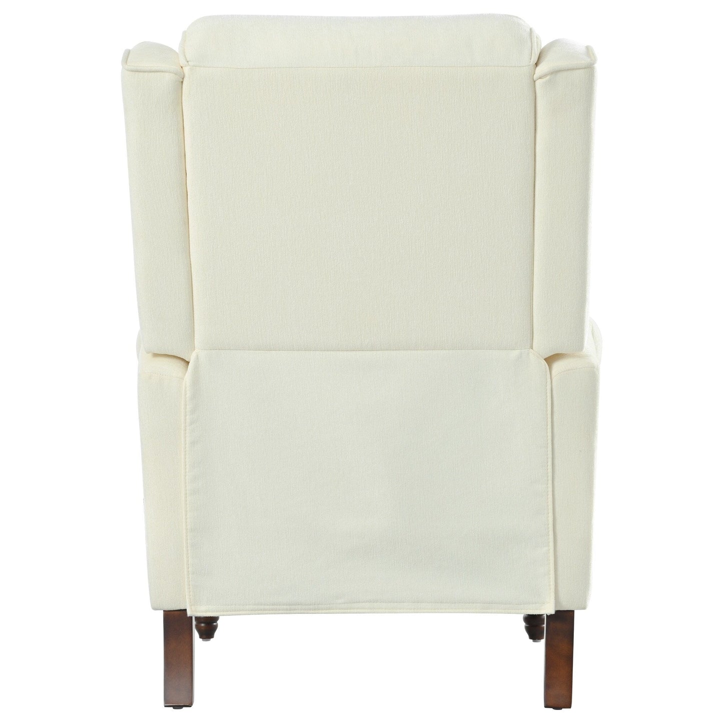 Fauteuil inclinable rembourré avec dossier à oreilles classique et pieds en bois massif en forme de gourde (29,75 $)