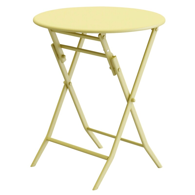 Ensemble bistro minimaliste de patio 3 pièces avec table ronde pliable et chaises - Ensemble bistro de patio 3 pièces