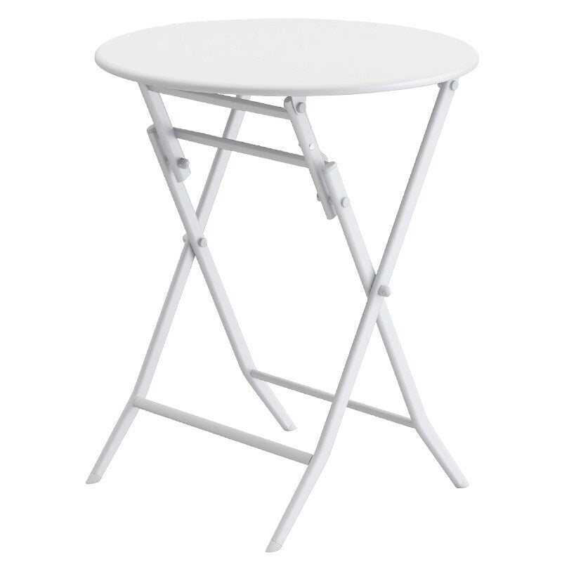 Ensemble bistro minimaliste de patio 3 pièces avec table ronde pliable et chaises - Ensemble bistro de patio 3 pièces