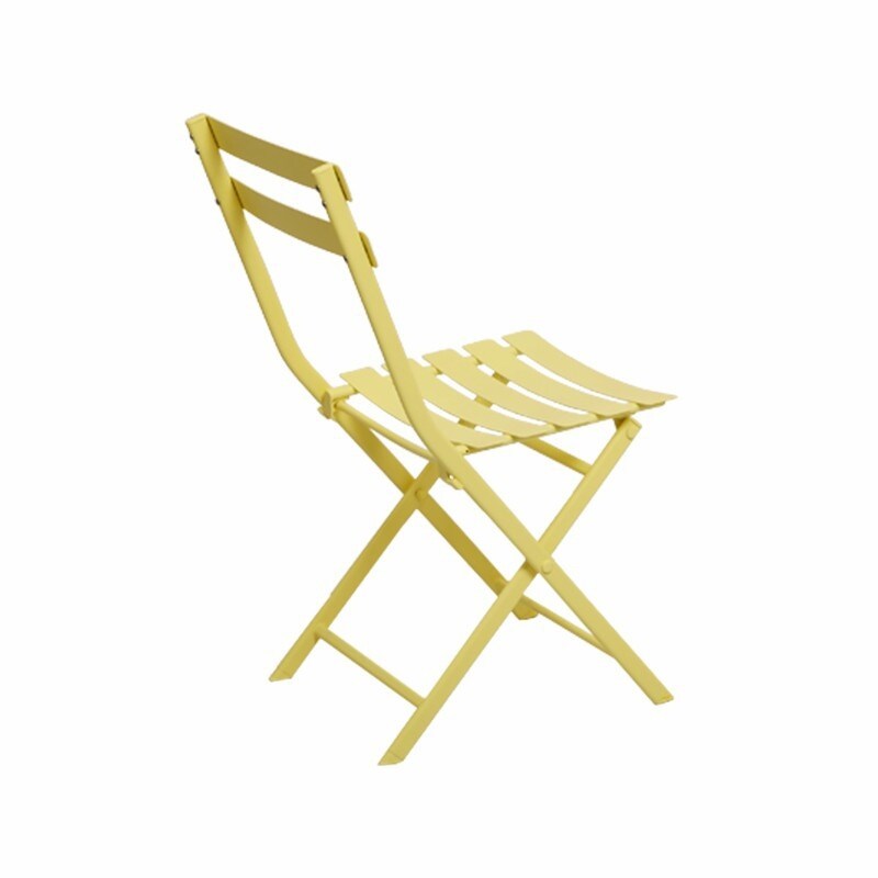 Ensemble bistrot minimaliste 3 pièces pour patio avec table carrée pliable et chaises - 3 pièces