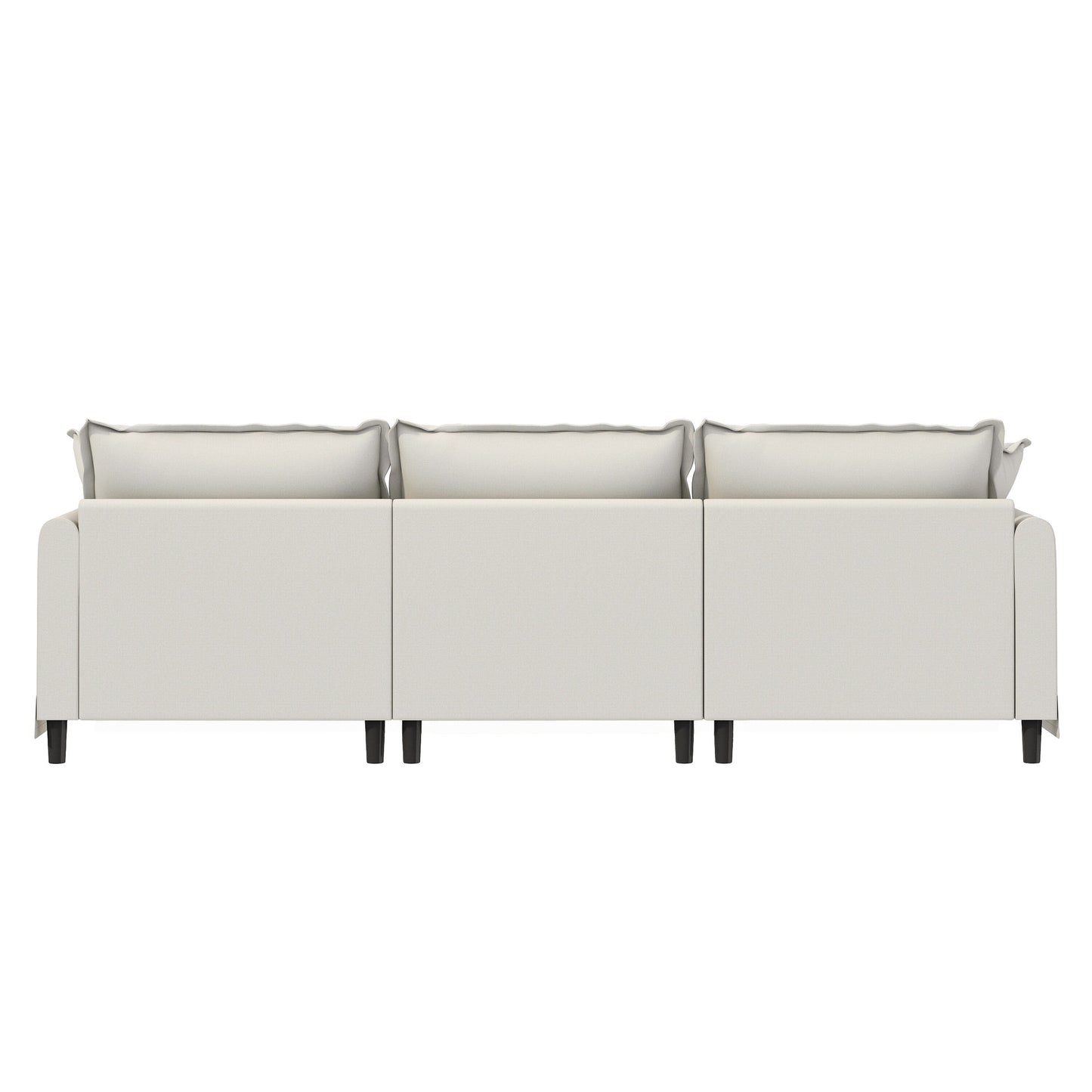 Module de canapé 3 places pour canapé sectionnel modulaire, assise large, canapé nuage en chenille avec coussins décoratifs