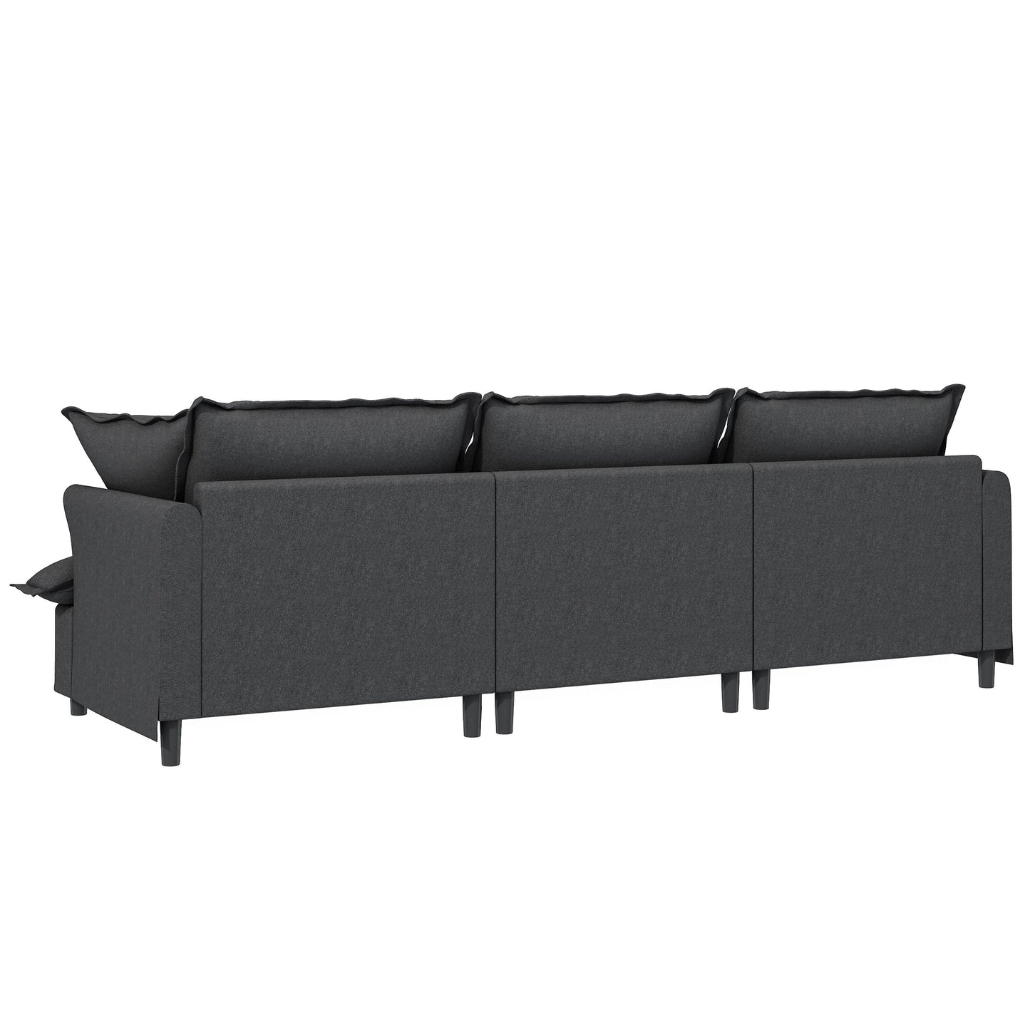 Module de canapé 3 places pour canapé sectionnel modulaire, assise large, canapé nuage en chenille avec coussins décoratifs