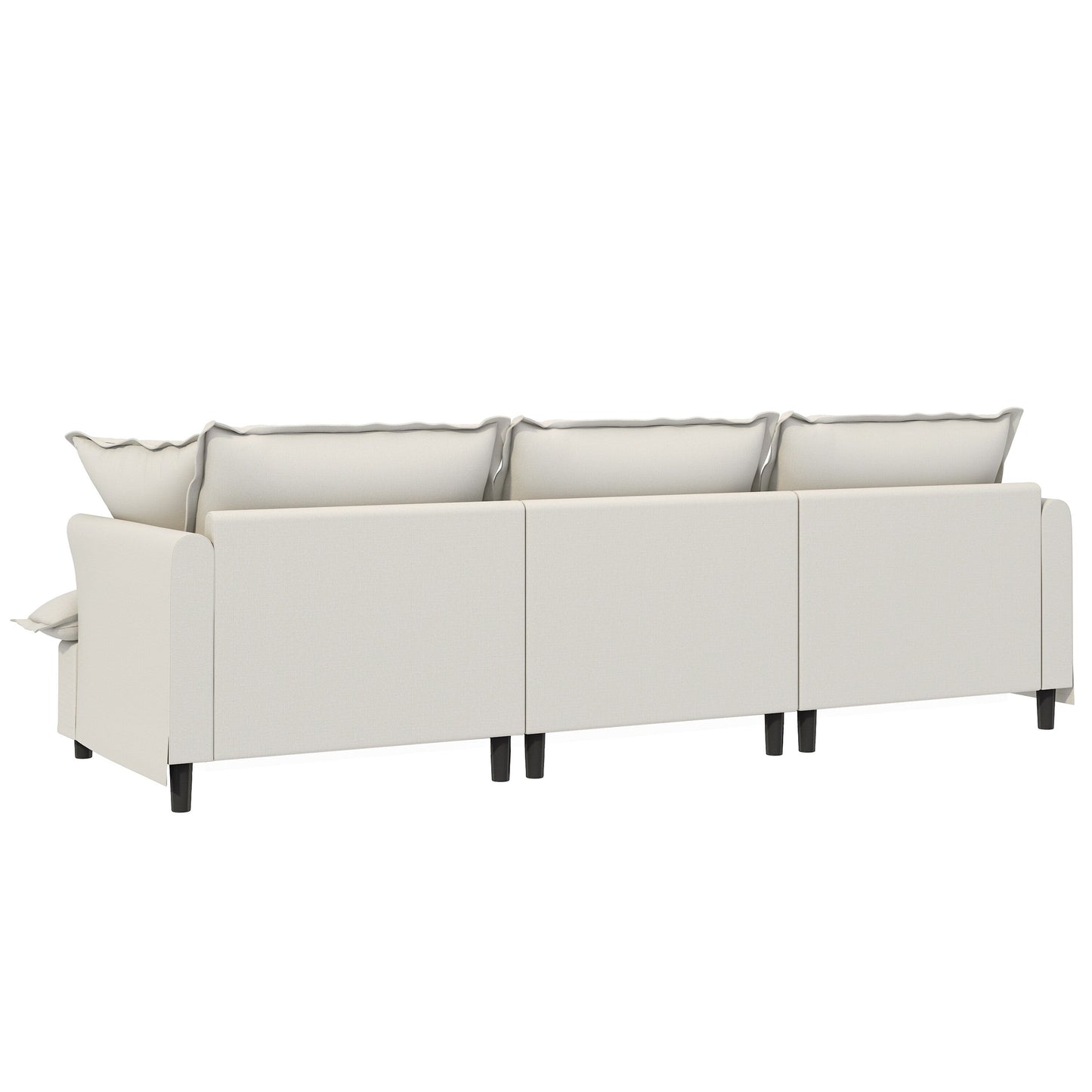 Module de canapé 3 places pour canapé sectionnel modulaire, assise large, canapé nuage en chenille avec coussins décoratifs