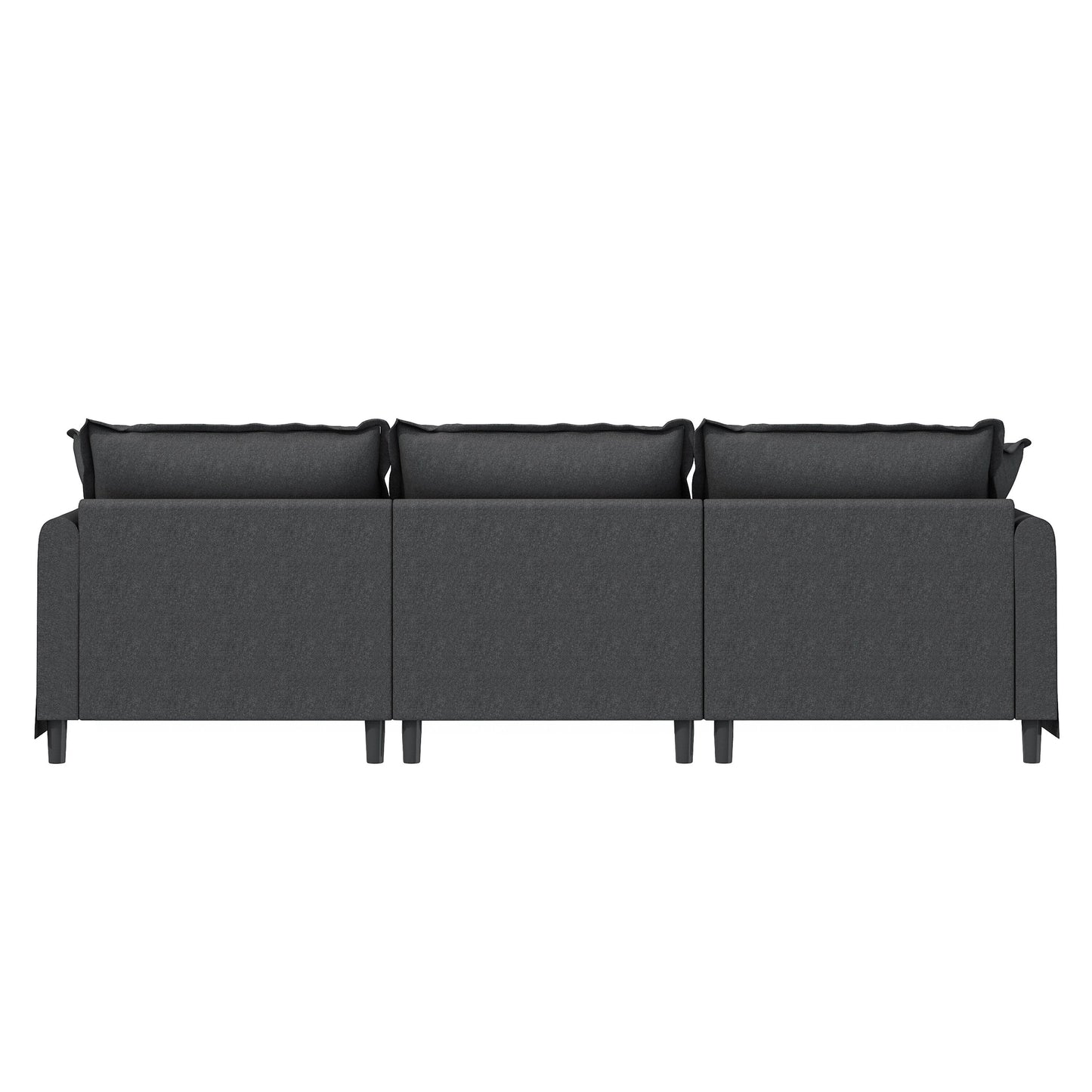 Module de canapé 3 places pour canapé sectionnel modulaire, assise large, canapé nuage en chenille avec coussins décoratifs