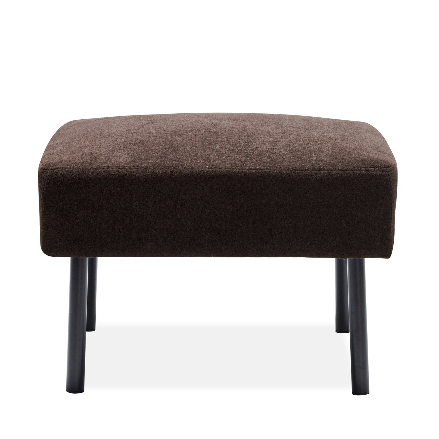 Canapé 3 places en tissu polyester en forme de L avec pouf, canapé rembourré moderne, petit canapé confortable pour petit espace