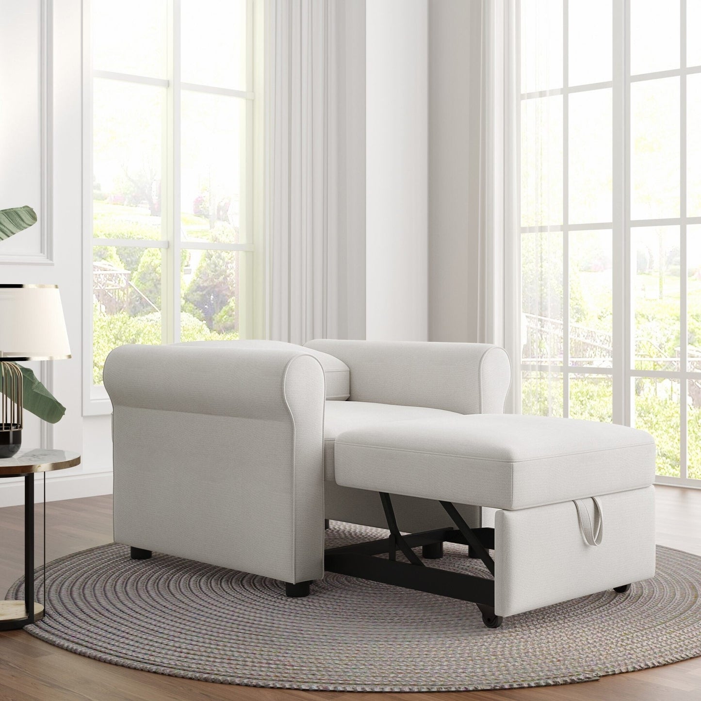 Canapé-lit 3 en 1 réglable, fauteuil gigogne, convertible et pliable pour le salon