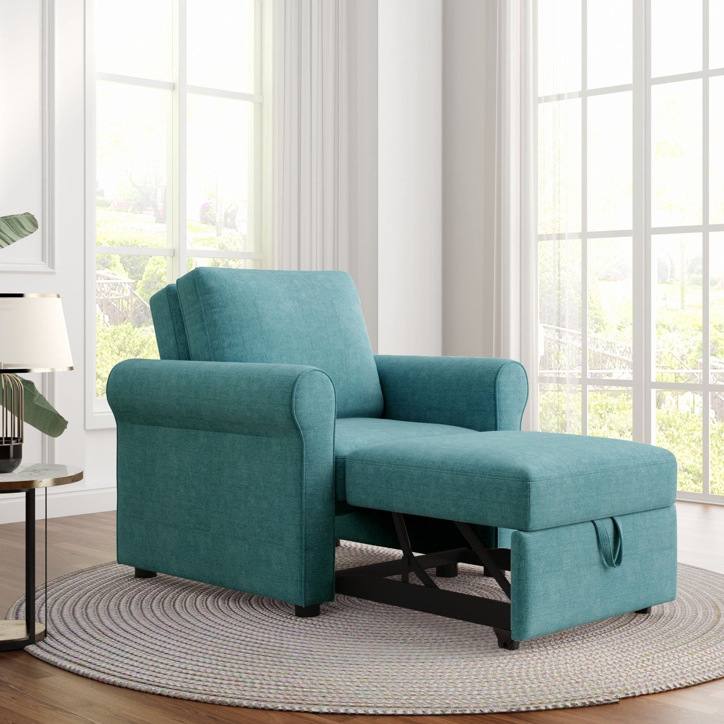 Canapé-lit 3 en 1 réglable, fauteuil gigogne, convertible et pliable pour le salon