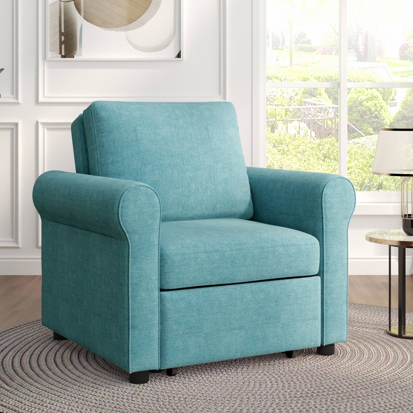 Canapé-lit 3 en 1 réglable, fauteuil gigogne, convertible et pliable pour le salon