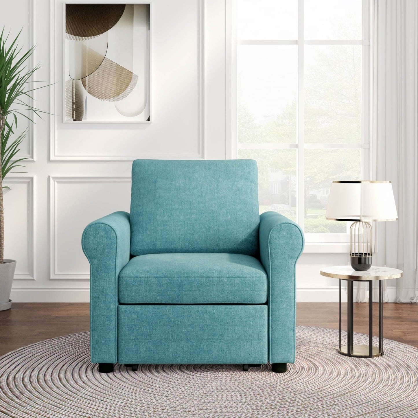 Canapé-lit 3 en 1 réglable, fauteuil gigogne, convertible et pliable pour le salon