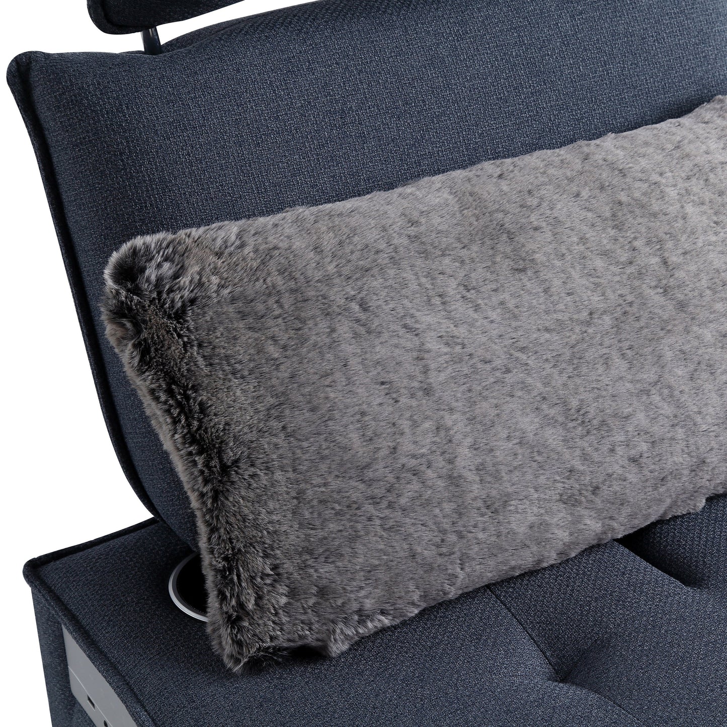 Fauteuil convertible 3 en 1, canapé inclinable réglable avec haut-parleurs Bluetooth, ports USB et oreiller moelleux