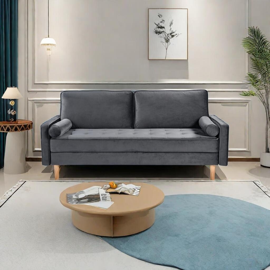Canapé 3 places avec coussin en coton