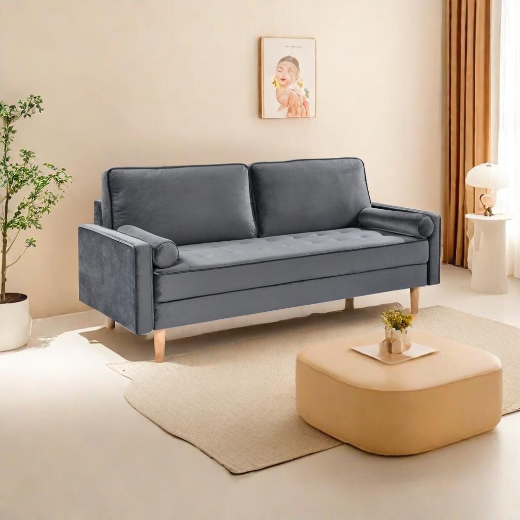 Canapé 3 places avec coussin en coton