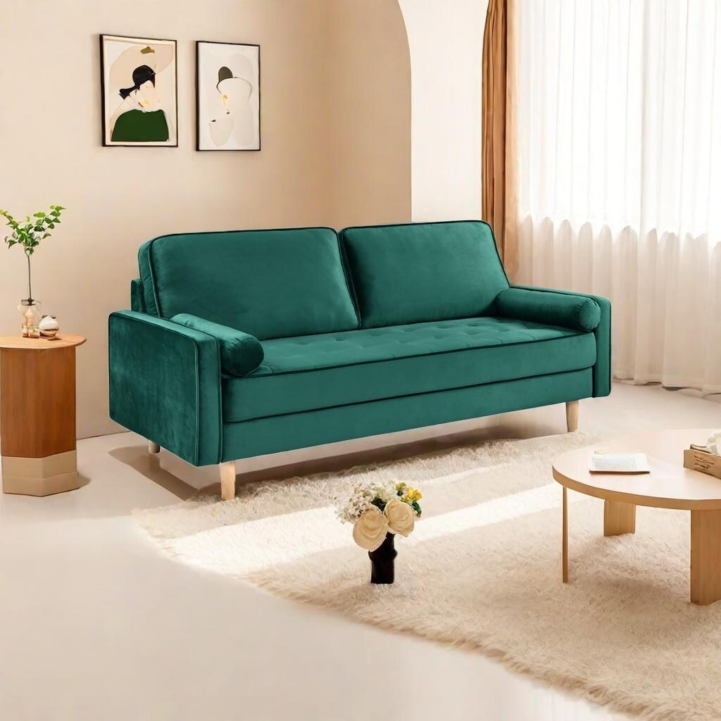 Canapé 3 places avec coussin en coton
