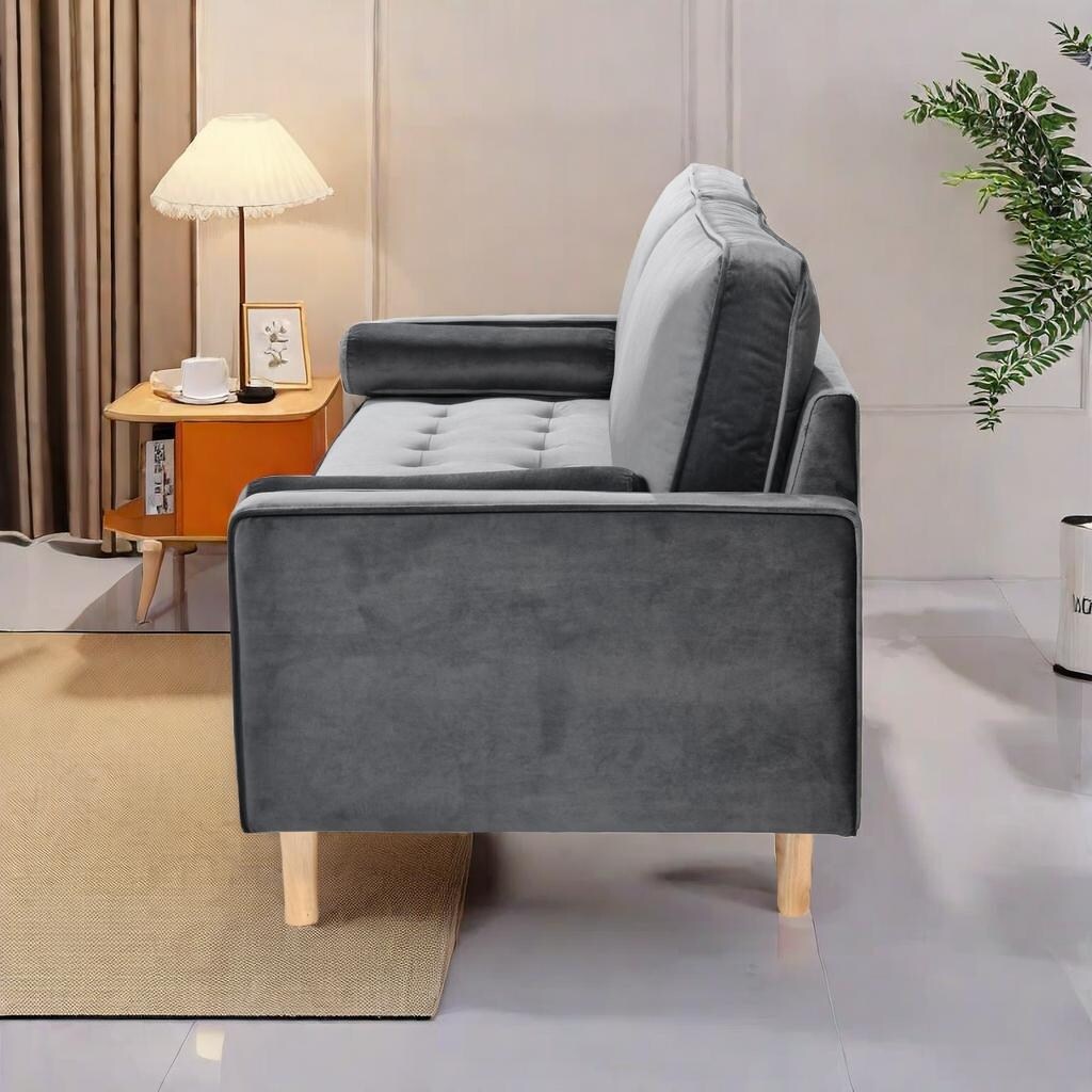 Canapé 3 places avec coussin en coton