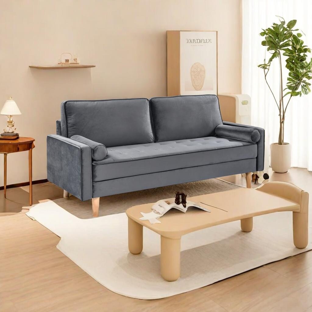 Canapé 3 places avec coussin en coton