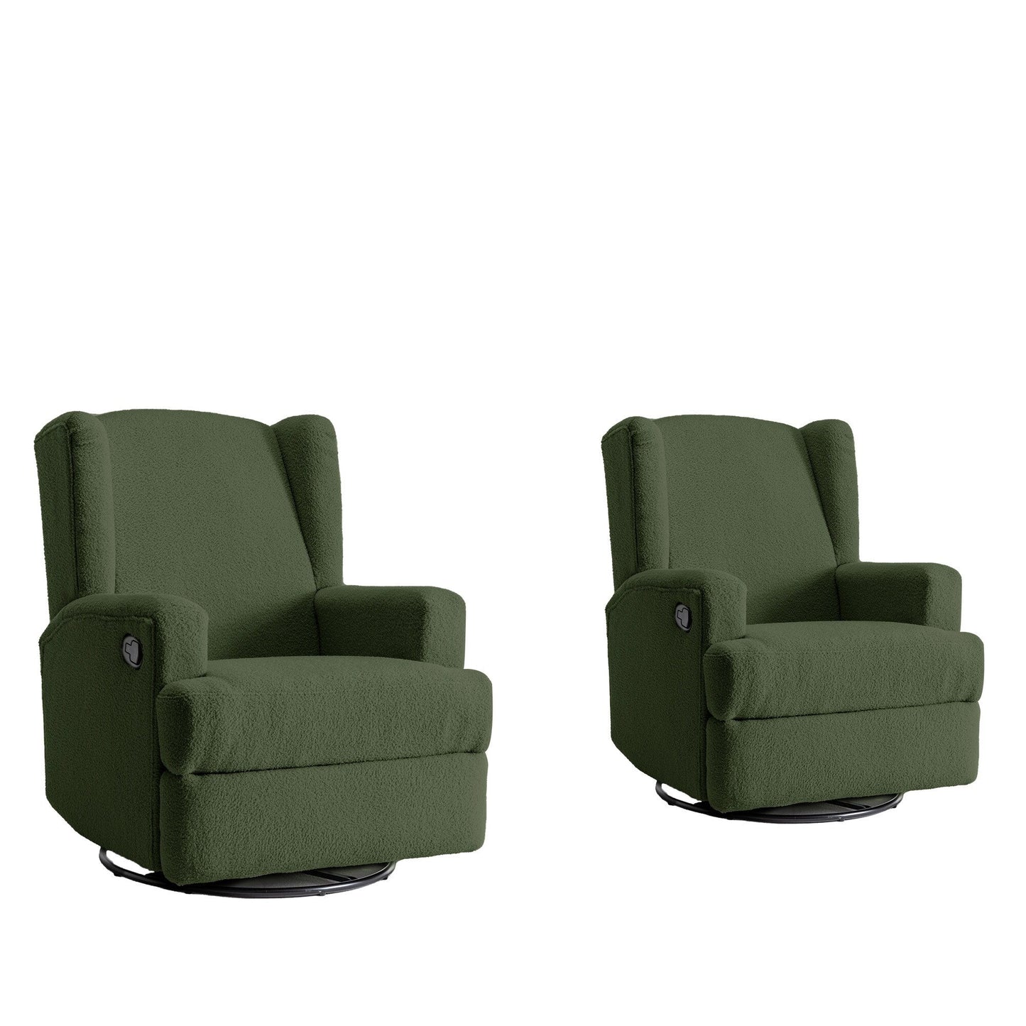 Fauteuil inclinable pivotant manuel de 31 po de largeur, ensemble de 2 pour chambre d'enfant