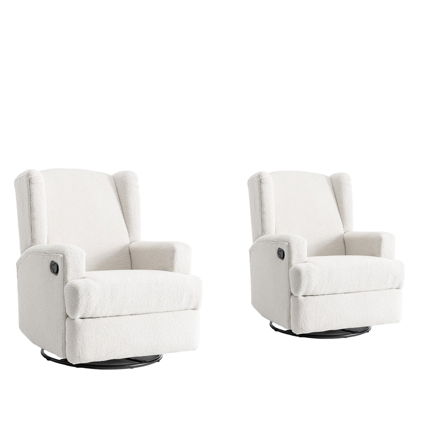 Fauteuil inclinable pivotant manuel de 31 po de largeur, ensemble de 2 pour chambre d'enfant