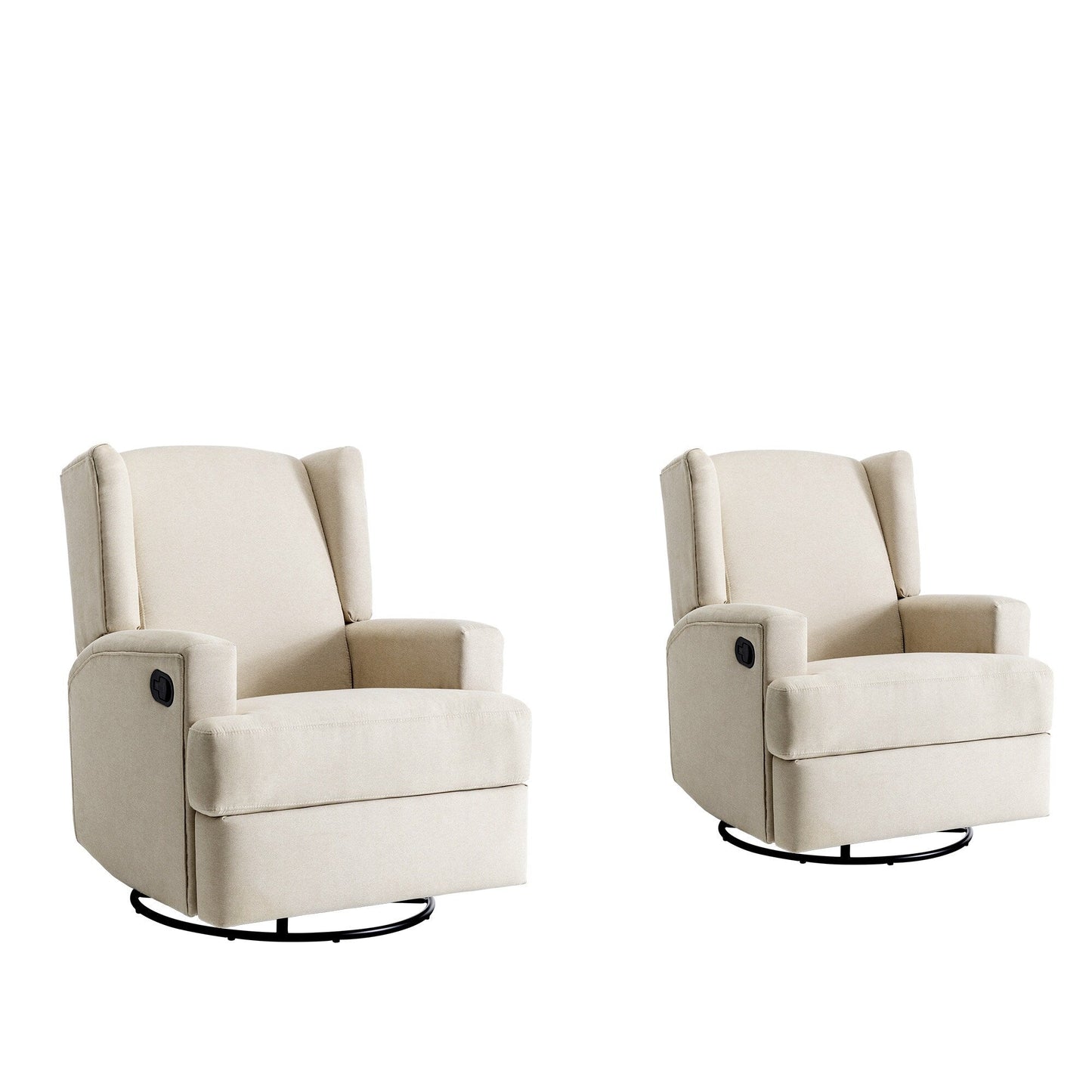 Fauteuil inclinable pivotant manuel de 31 po de largeur, ensemble de 2 pour chambre d'enfant
