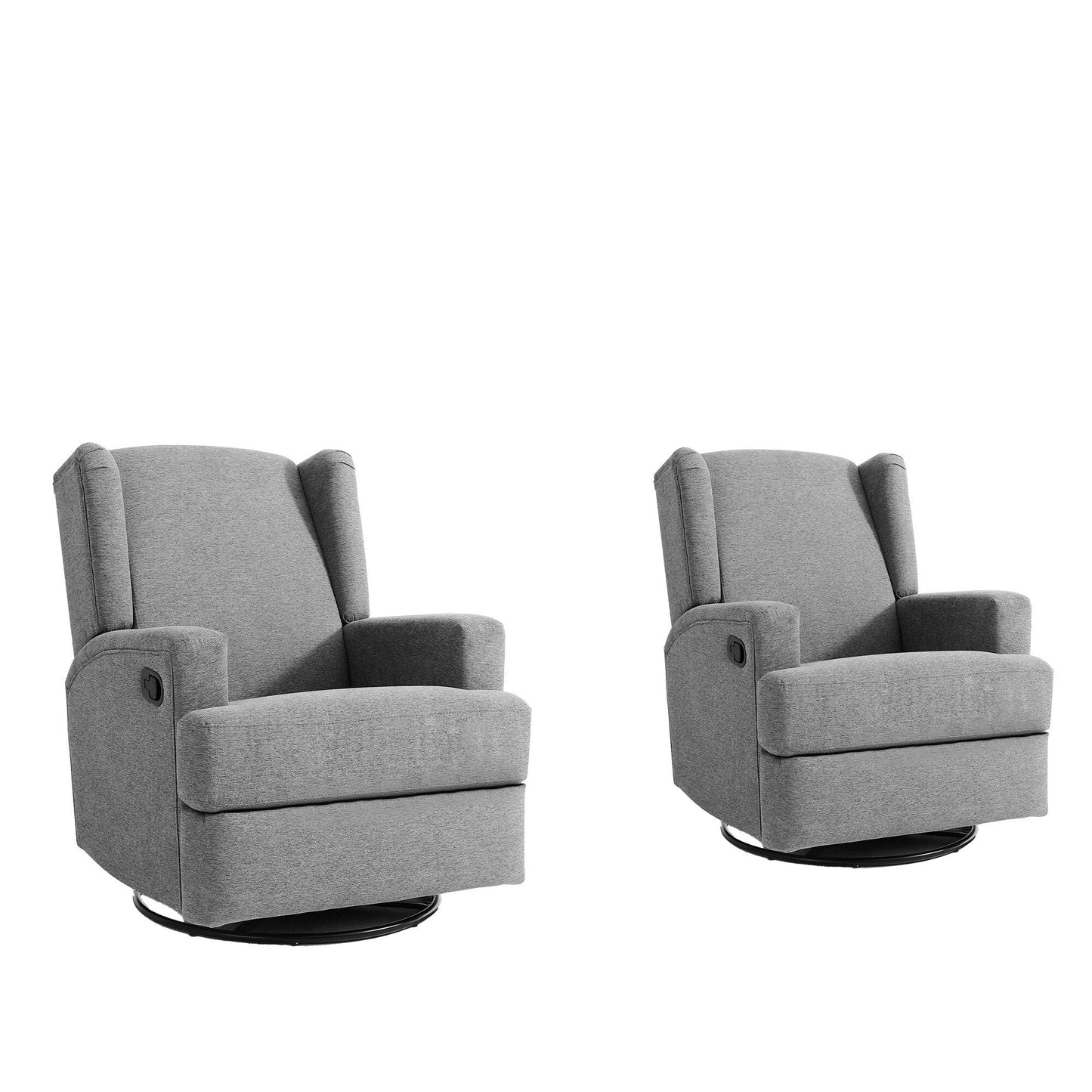 Fauteuil inclinable pivotant manuel de 31 po de largeur, ensemble de 2 pour chambre d'enfant