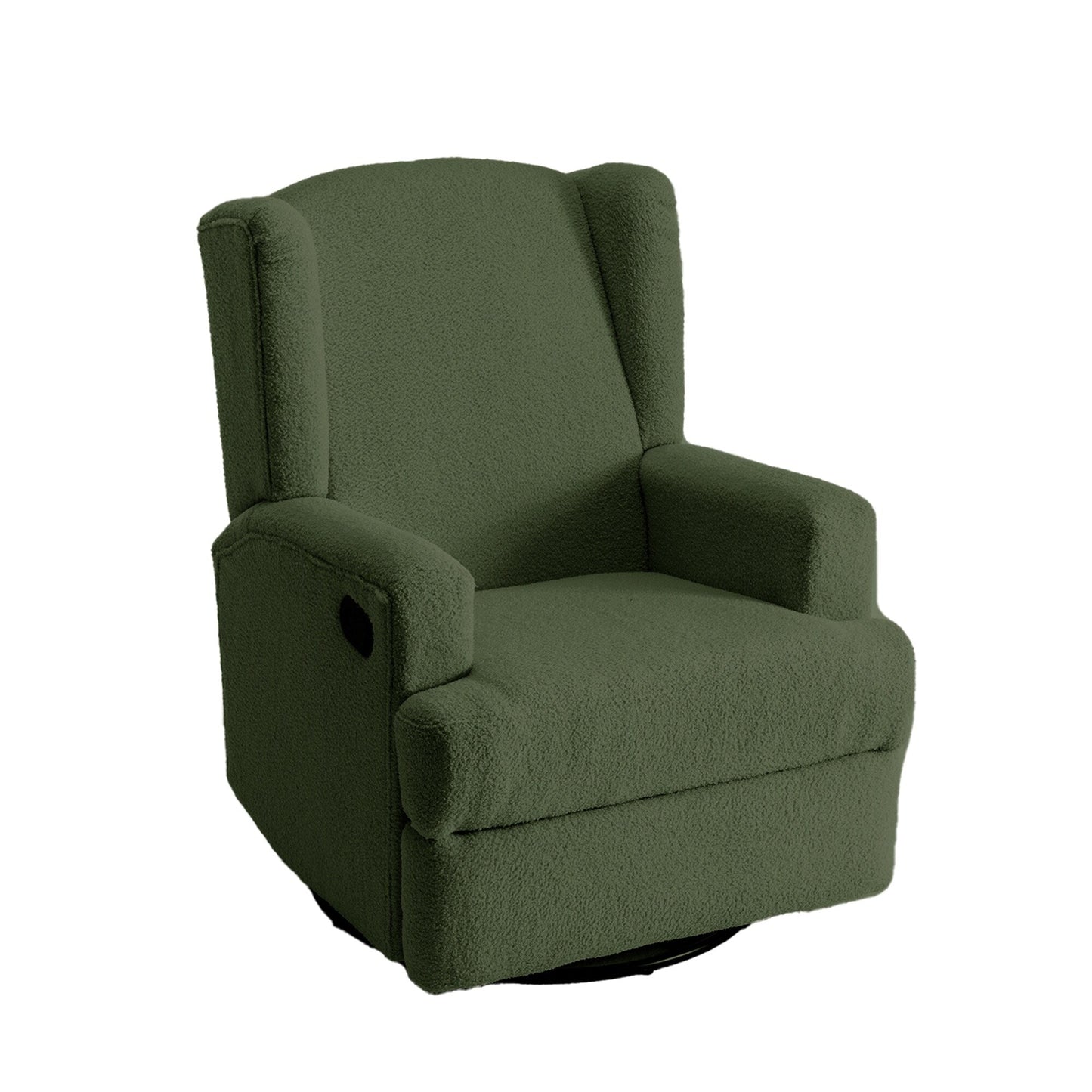 Fauteuil inclinable pivotant à dossier ailé de 31 po de largeur pour chambre d'enfant