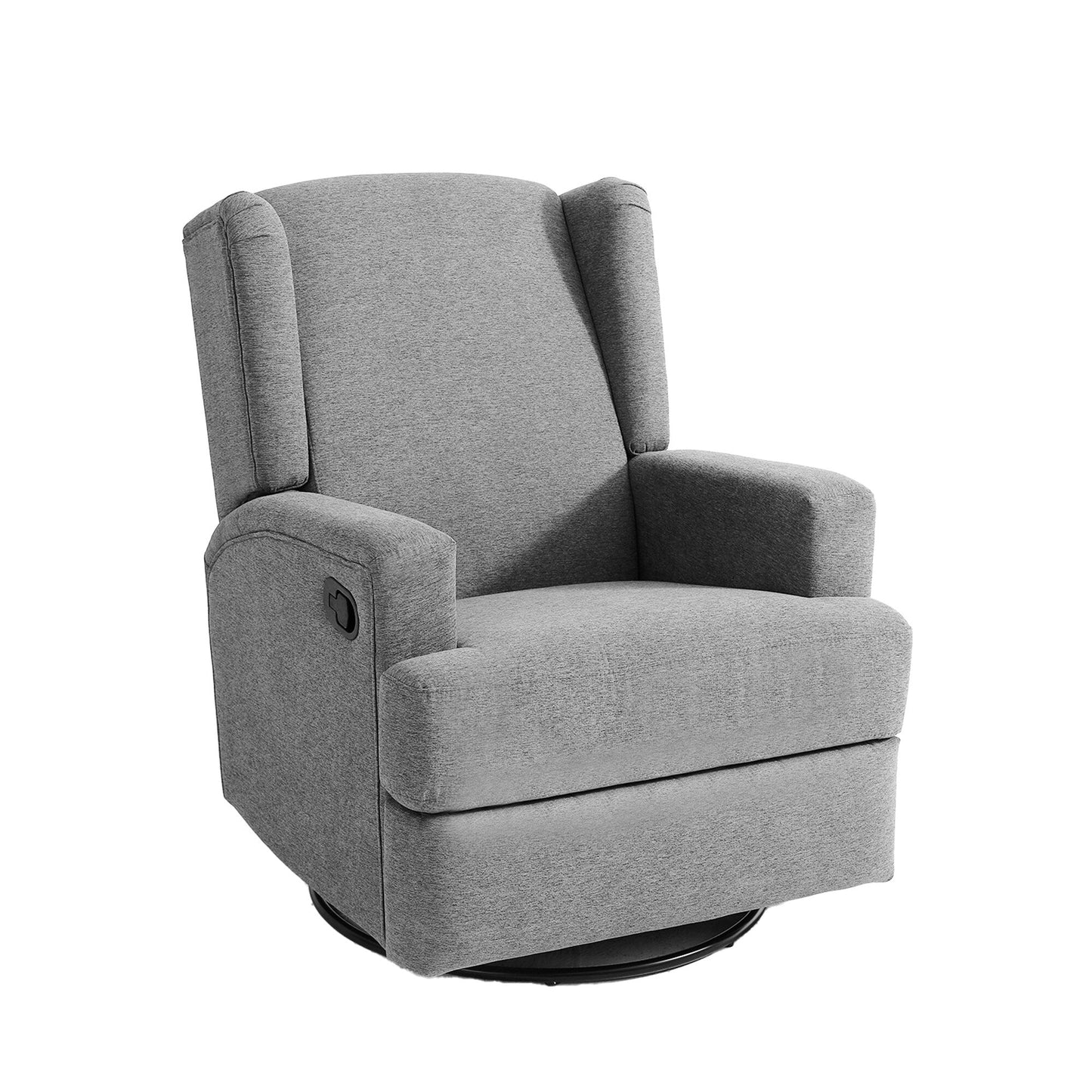 Fauteuil inclinable pivotant à dossier ailé de 31 po de largeur pour chambre d'enfant