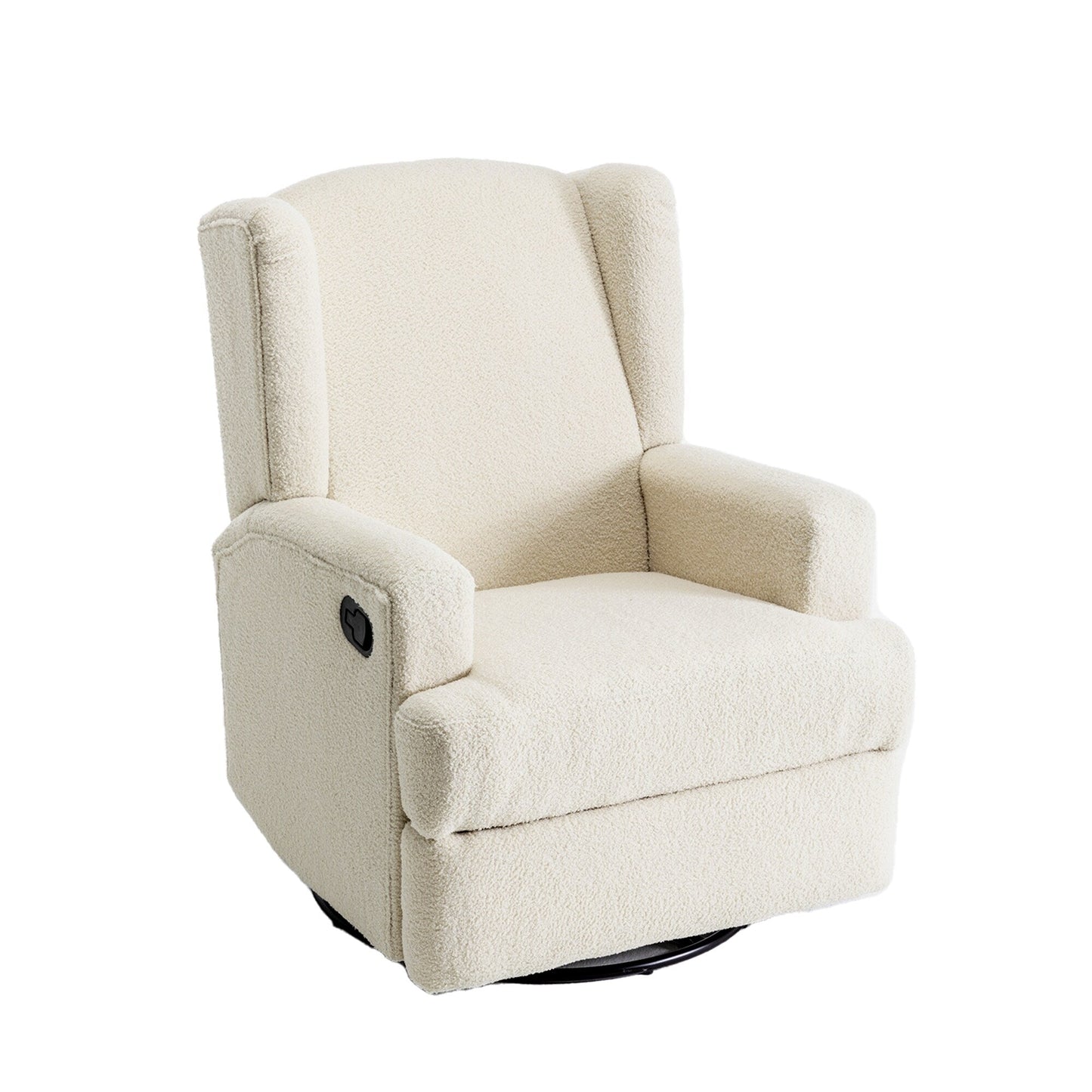 Fauteuil inclinable pivotant à dossier ailé de 31 po de largeur pour chambre d'enfant