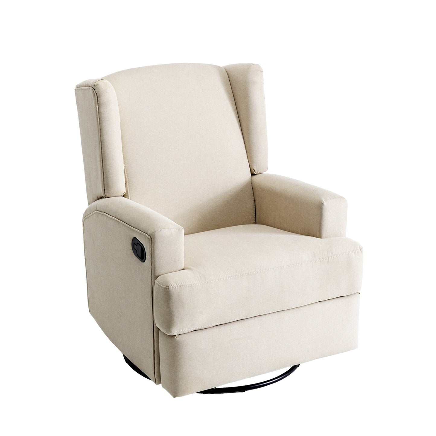Fauteuil inclinable pivotant à dossier ailé de 31 po de largeur pour chambre d'enfant