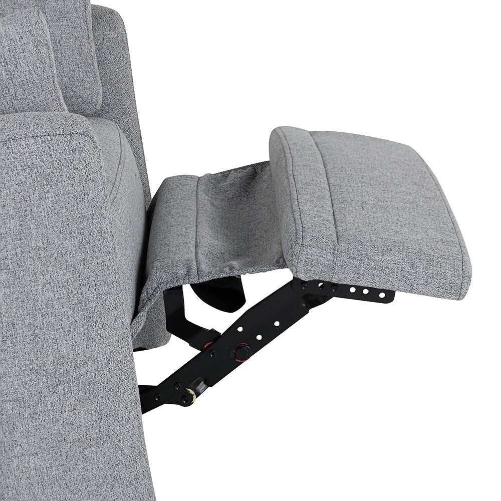 Fauteuil inclinable à bascule pivotant avec 2 oreillers, fauteuil confortable pour allaitement