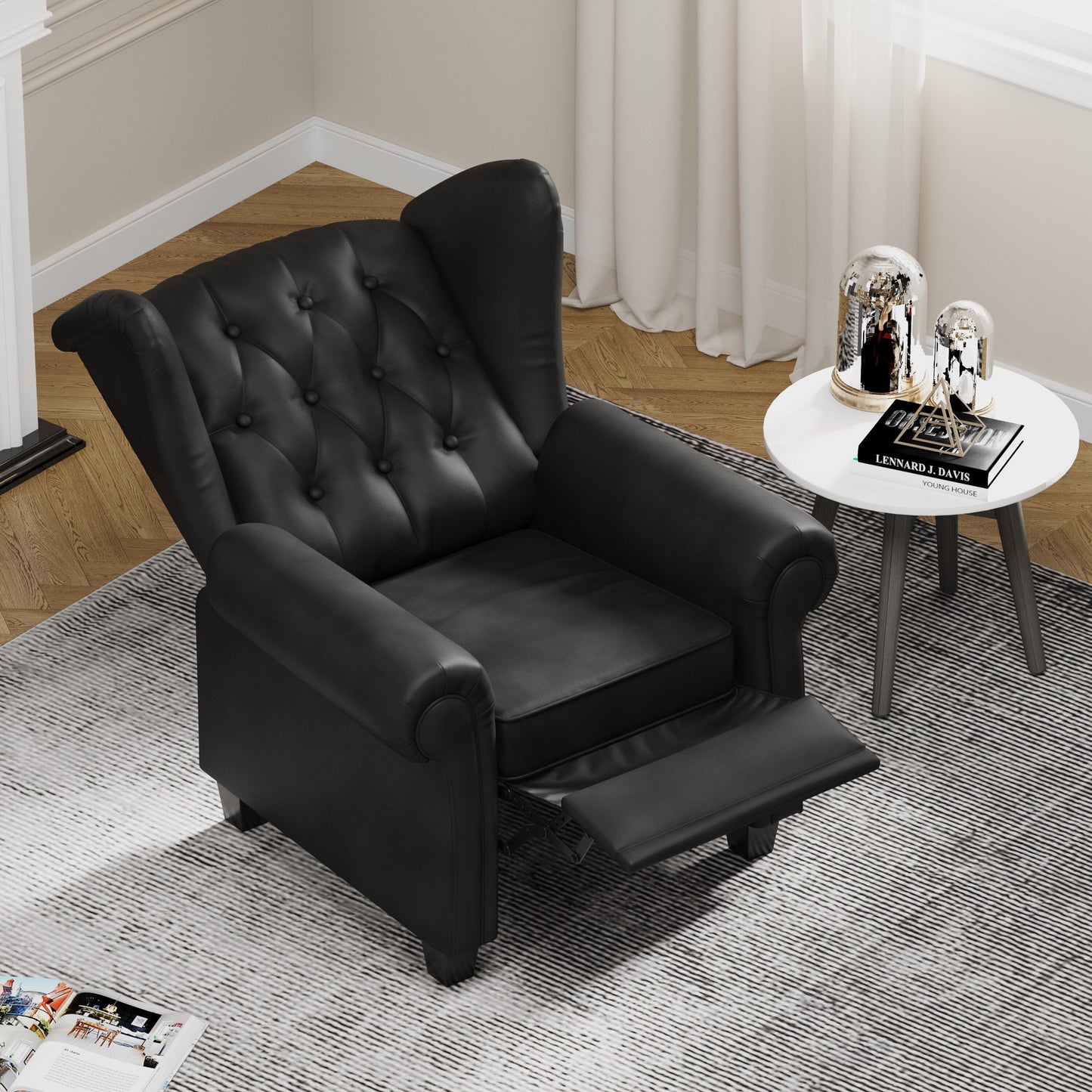 Fauteuil capitonné réglable 35.04 avec pieds robustes
