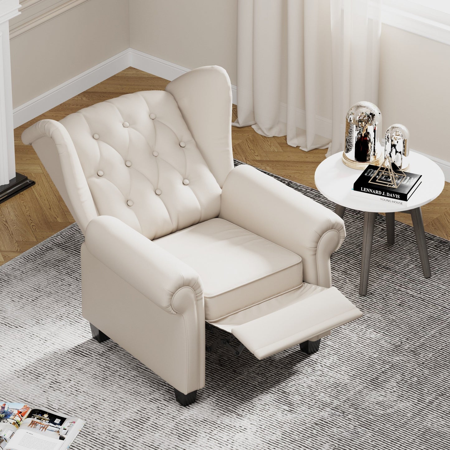 Fauteuil capitonné réglable 35.04 avec pieds robustes