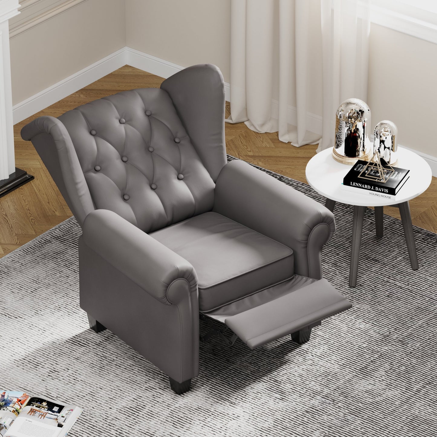 Fauteuil capitonné réglable 35.04 avec pieds robustes