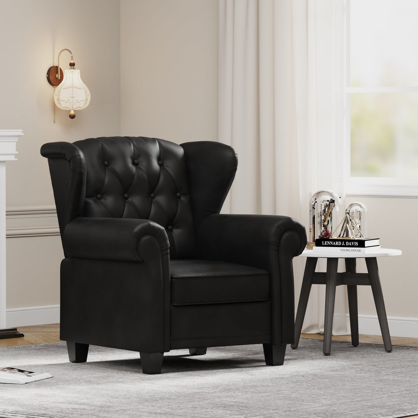 Fauteuil capitonné réglable 35.04 avec pieds robustes