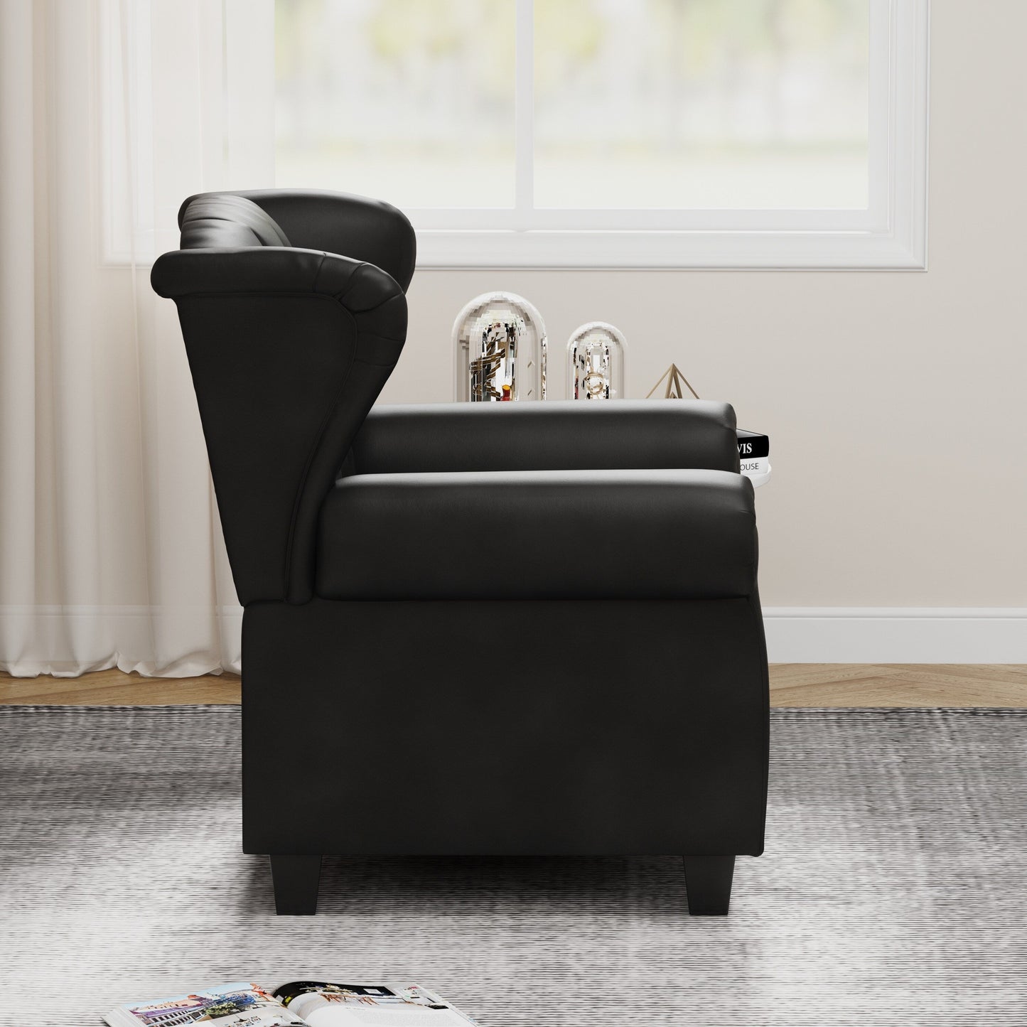 Fauteuil capitonné réglable 35.04 avec pieds robustes